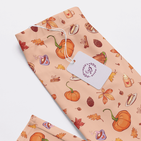 Thanksgiving-Womens-Pajama-Peach-Closeup-Product-View