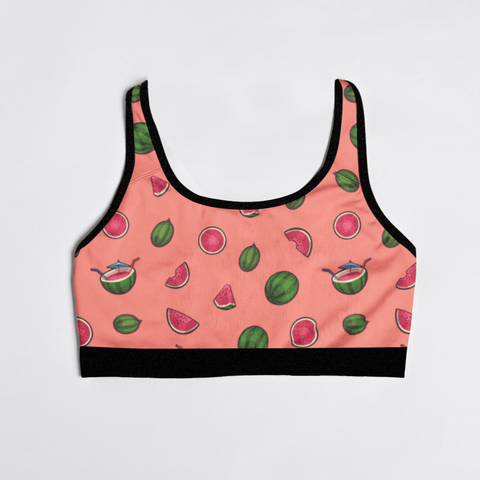 Watermelon-Womens-Bralette-Peach-Product-Front-View