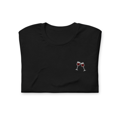 Wine Embroidered T-shirt