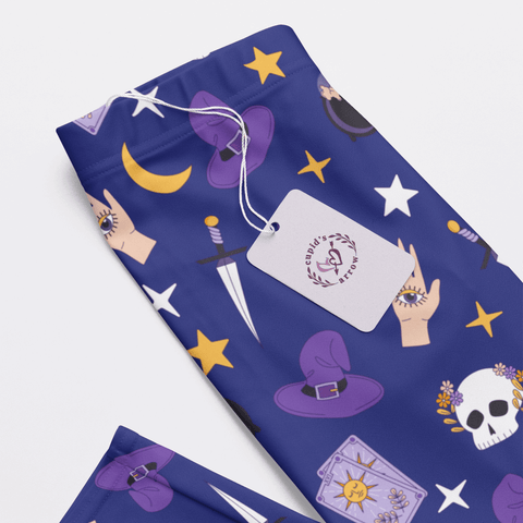 Witch-Core-Womens-Pajama-Blue-Closeup-Product-View