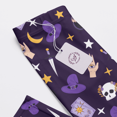 Witch-Core-Womens-Pajama-Dark-Purple-Closeup-Product-View