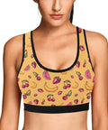 Fruit-Punch-Womens-Bralette-Yellow-Model-Front-View