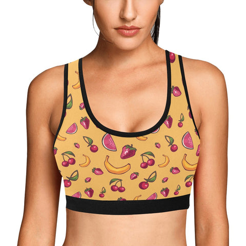 Fruit-Punch-Womens-Bralette-Yellow-Model-Front-View