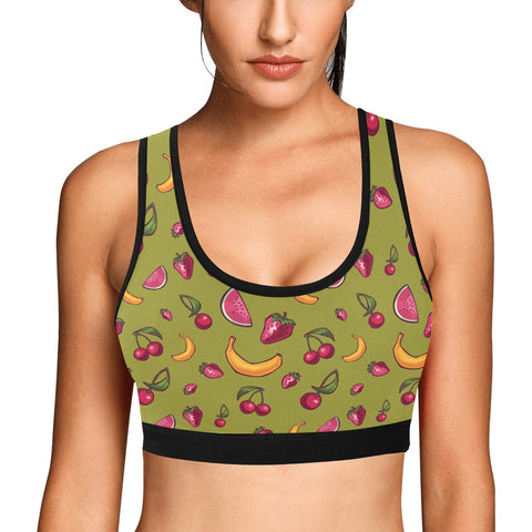 Fruit-Punch-Womens-Bralette-Olive-Green-Model-Front-View