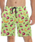 Fruit-Punch-Mens-Swim-Trunks-Lime-Green-Model-Front-View