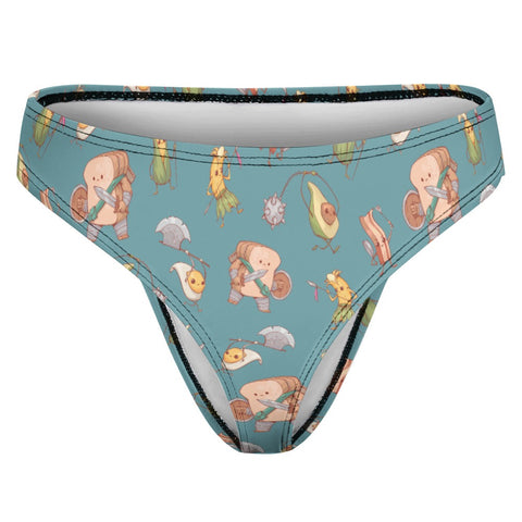 Food Fight Women's Thong