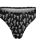 Crazy-Hearts-Women's-Thong-Black-Product-Back-View