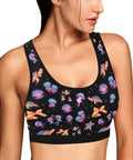Sea-Life-Womens-Bralette-Black-Side-Front-View
