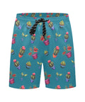 House-Plant-Mens-Swim-Trunks-Teal-Front-View