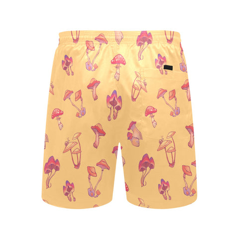 Mushroom-Mens-Swim-Trunks-Yellow-Back-View