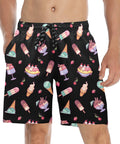 Banana-Split-Men's-Swim-Trunks-Black-Model-Front-View