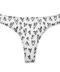 Crazy-Hearts-Women's-Thong-White-Product-Front-View