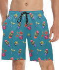 House-Plant-Mens-Swim-Trunks-Teal-Model-Front-View