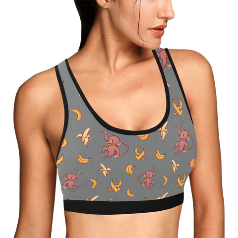 Baby-Monkey-Womens-Bralette-Charcoal-Model-Side-View