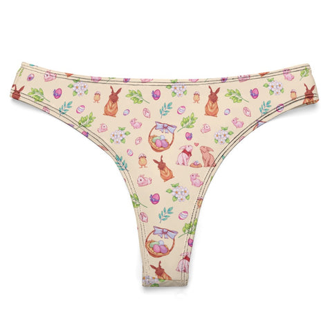 Easter-Womens-Thong-Pastel-Yellow-Product-Front-View