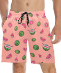 Watermelon-Mens-Swim-Trunks-Peach-Model-Front-View