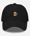Beer-Mug-Embroidered-Dad-Hat-Black-Front-View