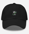 Panda-Embroidered-Dad-Hat-Black-Front-View