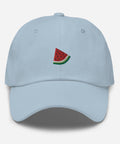 Watermelon-Embroidered-Dad-Hat-Light-Blue-Front-View
