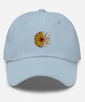 Sunflower-Embroidered-Dad-Hat-Light-Blue-Front-View