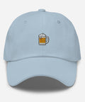 Beer-Mug-Embroidered-Dad-Hat-Light-Blue-Front-View