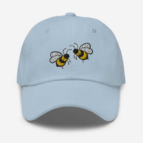 Bee-Mine-Embroidered-Dad-Hat-Light-Blue-Front-View