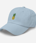 Pineapple-Embroidered-Dad-Hat-Light-Blue-Left-Front-View