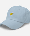 Lemon-Embroidered-Dad-Hat-Light-Blue-Left-Front-View