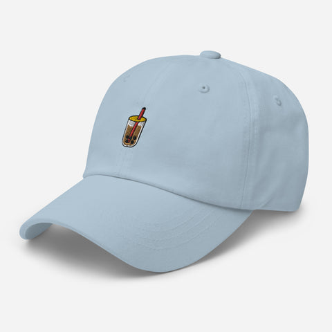 Bubble-Tea-Embroidered-Dad-Hat-Light-Blue-Left-Front-View