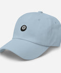 Magic-Eight-Ball-Embroidered-Dad-Hat-Light-Blue-Left-Front-View