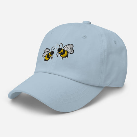 Bee-Mine-Embroidered-Dad-Hat-Light-Blue-Left-Front-View