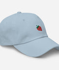 Strawberry-Embroidered-Dad-Hat-Light-Blue-Right-Front-View