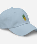 Pineapple-Embroidered-Dad-Hat-Light-Blue-Right-Front-View