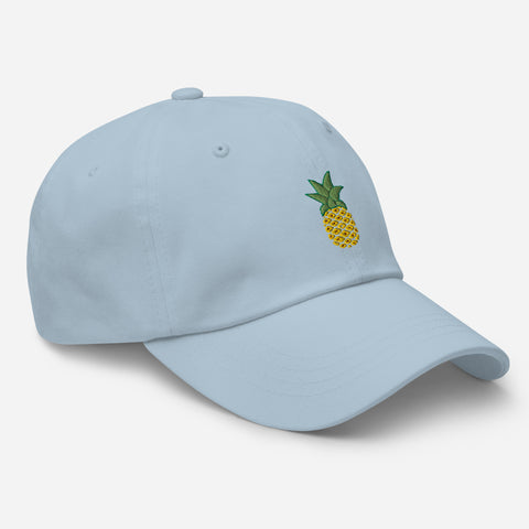 Pineapple-Embroidered-Dad-Hat-Light-Blue-Right-Front-View