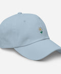Daisy-Embroidered-Dad-Hat-Light-Blue-Right-Front-View