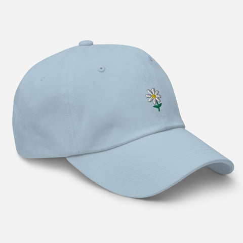 Daisy-Embroidered-Dad-Hat-Light-Blue-Right-Front-View