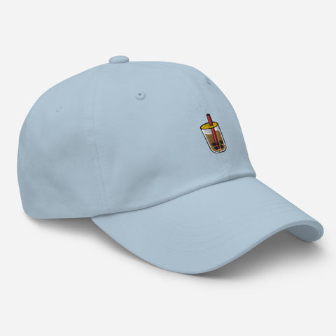 Bubble-Tea-Embroidered-Dad-Hat-Light-Blue-Right-Front-View