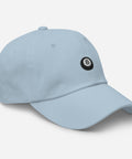 Magic-Eight-Ball-Embroidered-Dad-Hat-Light-Blue-Right-Front-View