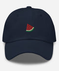 Watermelon-Embroidered-Dad-Hat-Navy-Front-View