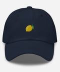Lemon-Embroidered-Dad-Hat-Navy-Front-View
