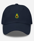Avocado-Embroidered-Dad-Hat-Navy-Front-View