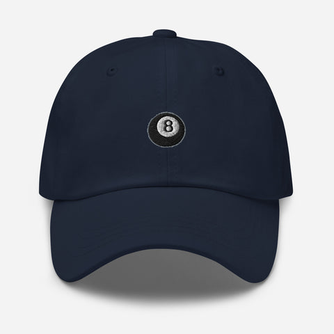 Magic-Eight-Ball-Embroidered-Dad-Hat-Navy-Front-View