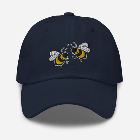 Bee-Mine-Embroidered-Dad-Hat-Navy-Front-View