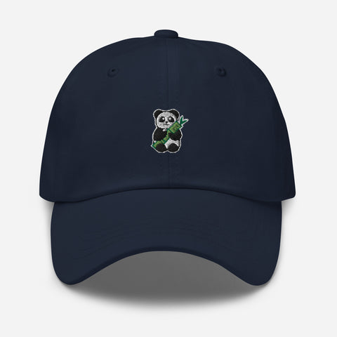 Panda-Embroidered-Dad-Hat-Navy-Front-View