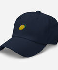 Lemon-Embroidered-Dad-Hat-Navy-Left-Front-View