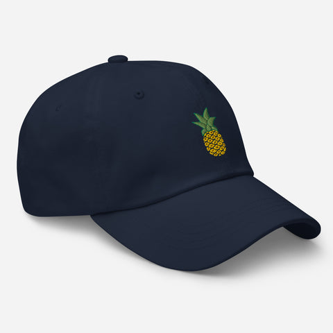 Pineapple-Embroidered-Dad-Hat-Navy-Right-Front-View