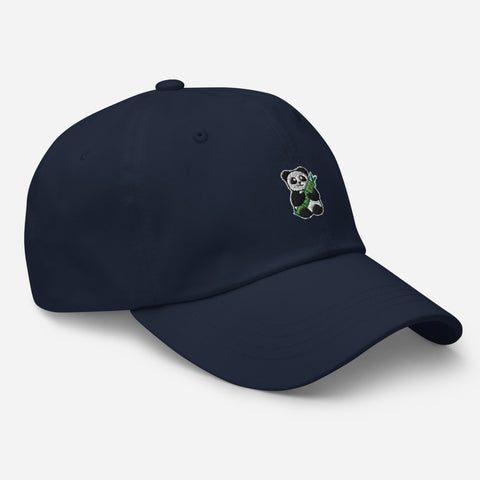 Panda-Embroidered-Dad-Hat-Navy-Right-Front-View