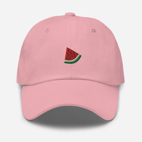 Watermelon-Embroidered-Dad-Hat-Pink-Front-View