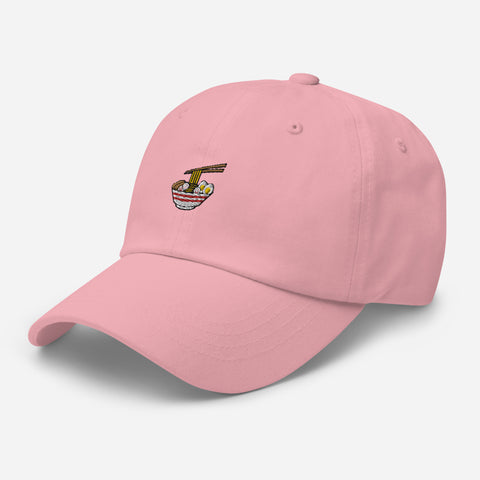 Ramen-Bowl-Embroidered-Dad-Hat-Pink-Left-Front-View