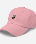 Panda-Embroidered-Dad-Hat-Pink-Left-Front-View
